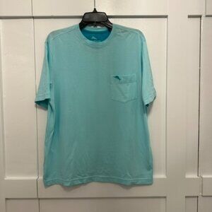 Tommy Bahama 100% Cotton Men's/Boys Aqua Tee-shirt Sz S NWT